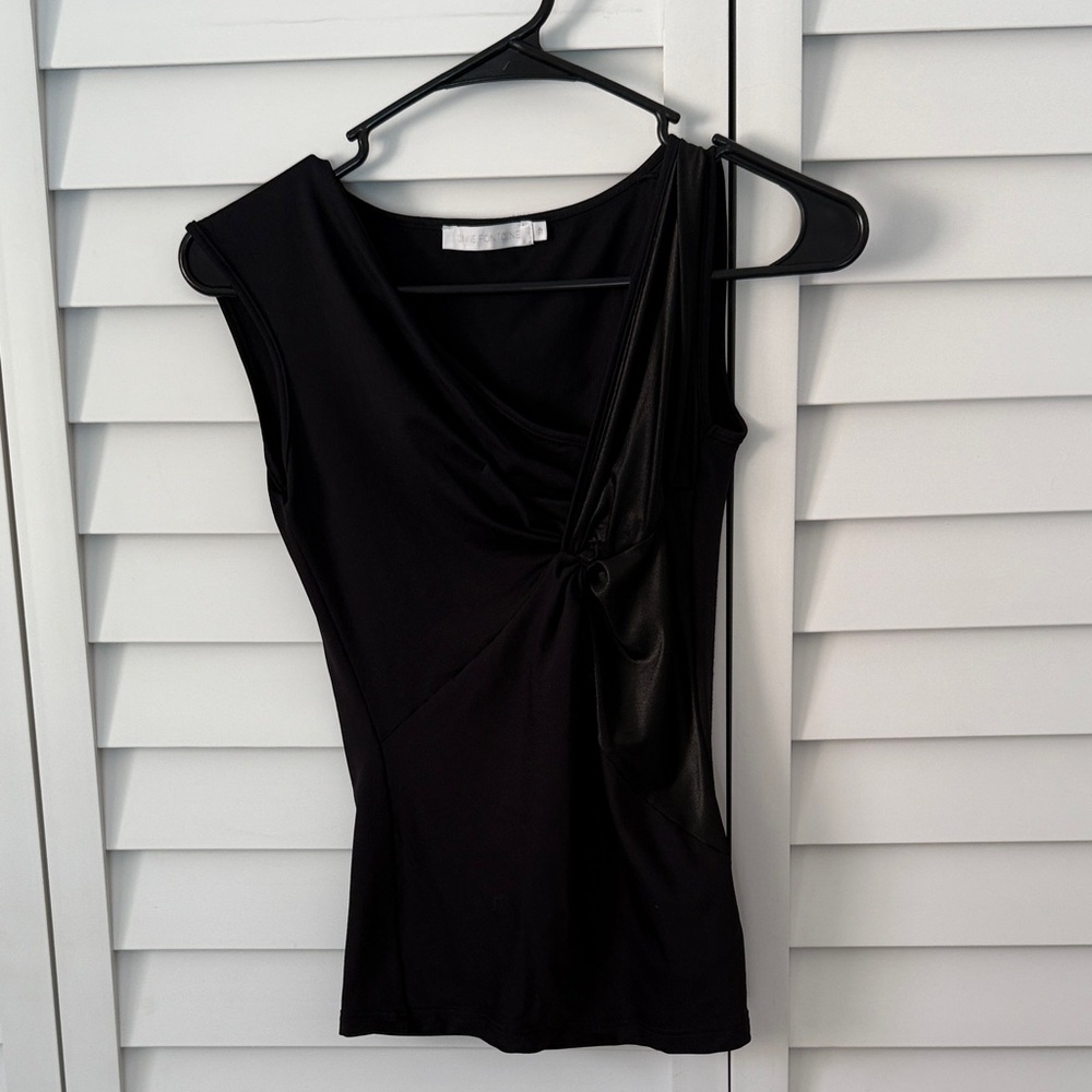 Anne Fontaine Size S-M Black Sleeveless Top/Blouse